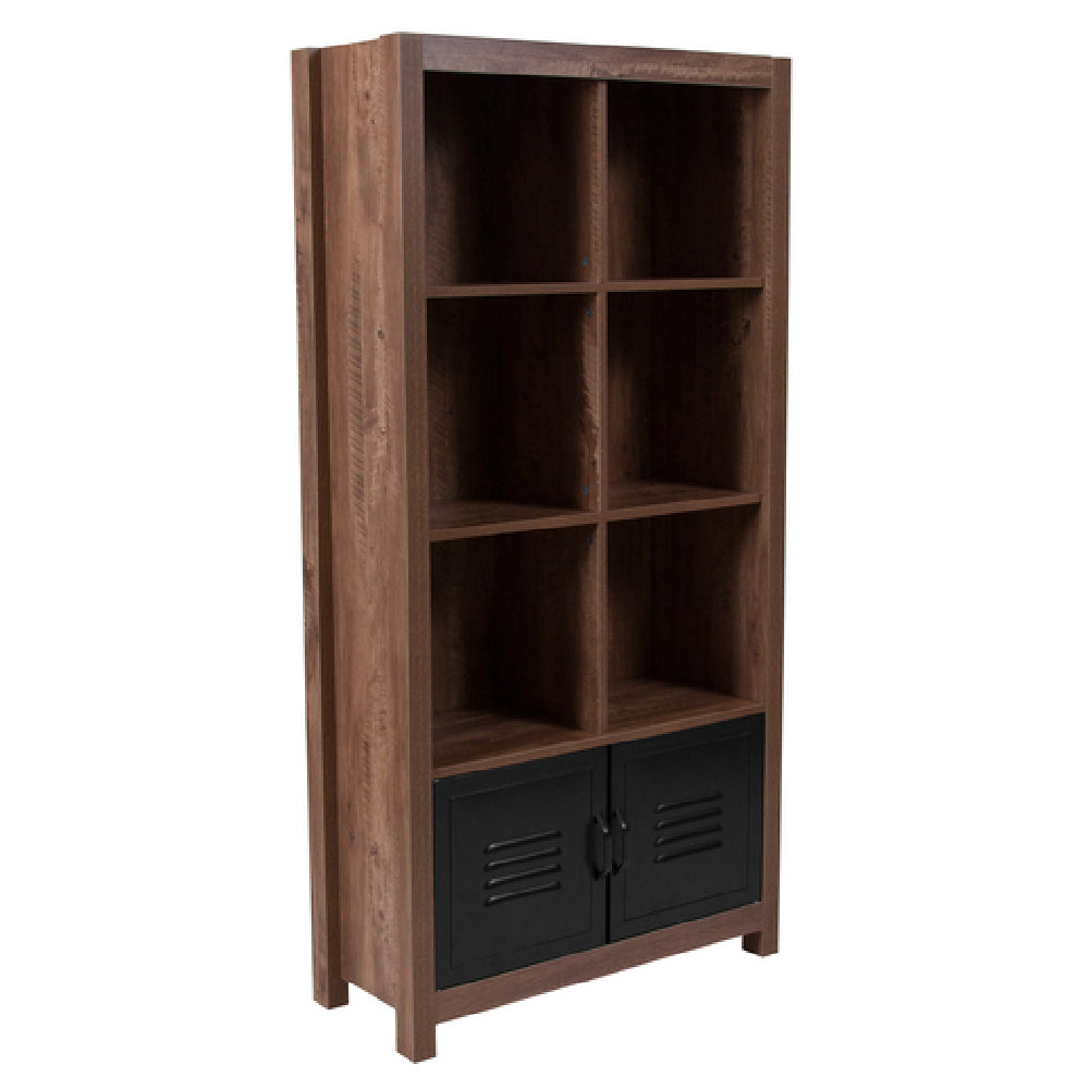 Flash Furniture NAN-JN-21736BF-GG New Lancaster Collection Storage Shelf 29-1/2"W X 12"D X 59-1/2"H Overall