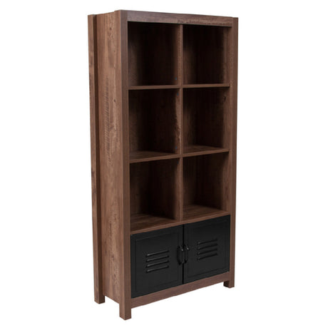 Flash Furniture NAN-JN-21736BF-GG New Lancaster Collection Storage Shelf 29-1/2"W X 12"D X 59-1/2"H Overall