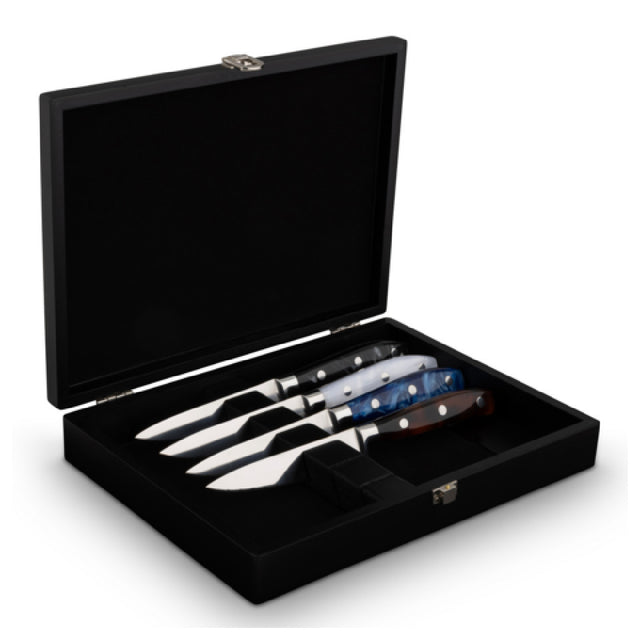 Bon Chef S936BOX-BLK Wooden Box 11-3/8" L X 8-1/4" W X 2" H Holds (6) Gaucho Steak Knives