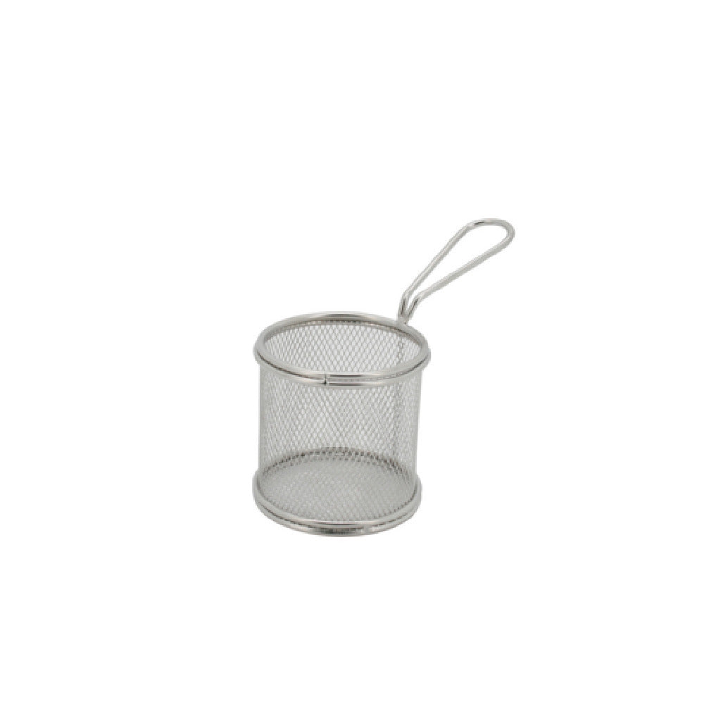 CAC China SMFB-1 Mini Serving Fry Basket Round Stainless Steel