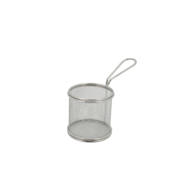 CAC China SMFB-1 Mini Serving Fry Basket Round Stainless Steel