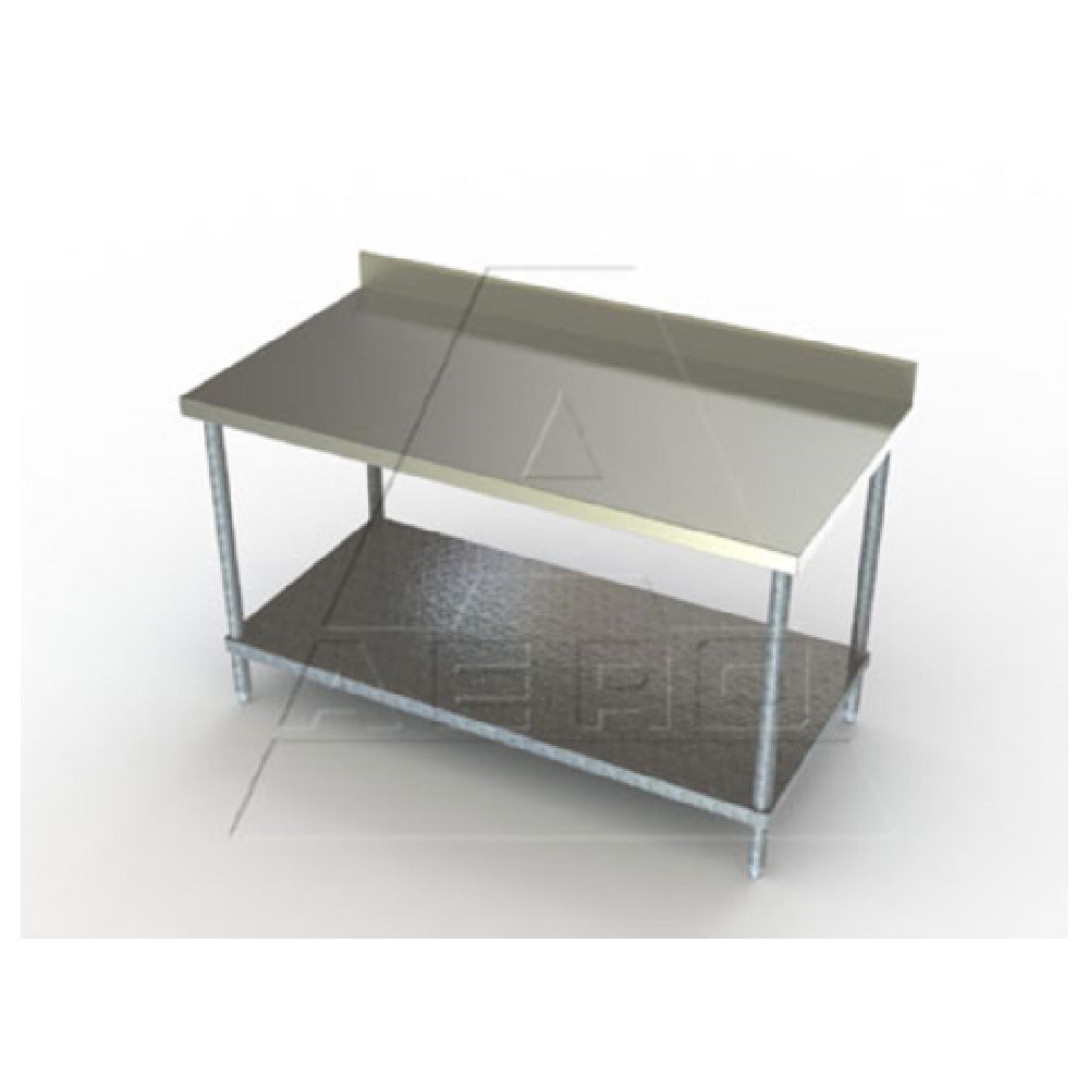 AERO Manufacturing 3TGB-3036 Delux™ Work Table 36"W X 30"D X 39"H 16/304 Stainless Steel Top Reinforced With (3) Galvanized Steel Box Channels