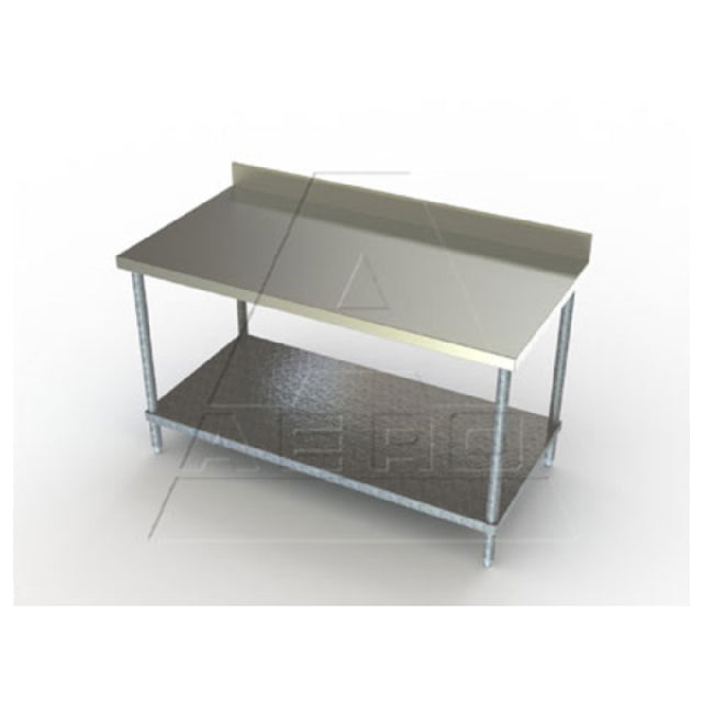 AERO Manufacturing 3TGB-3036 Delux™ Work Table 36"W X 30"D X 39"H 16/304 Stainless Steel Top Reinforced With (3) Galvanized Steel Box Channels