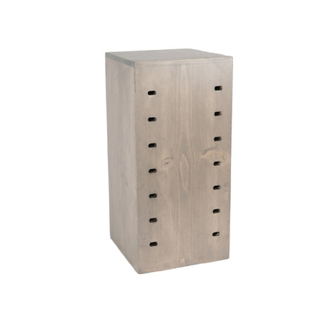 Cal Mil 3627-110 Aspen Crate Riser 9" X 9" X 18"H Has Cutouts To Insert Brackets To Support Shelves