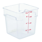 Hubert 56141 - Hubert® Food Storage Container, 8-3/4"L X 8-3/4"W X 9"H, Square