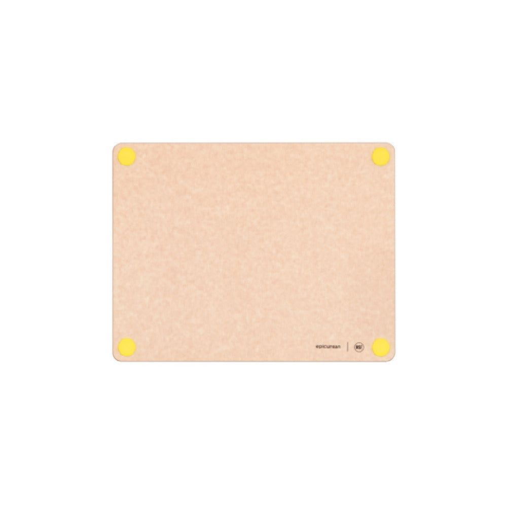 Epicurean 622-14110108 Epicurean HACCP Non-Slip Cutting Board 14.5" X 11.25" X 3/8" In Natural With Yellow Poultry Feet