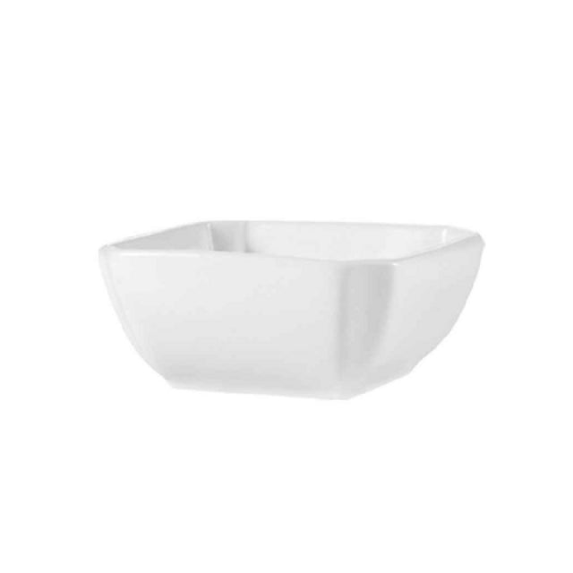 CAC China KSE-B104 Kingsquare Bowl 8 Oz. 4"L X 4"W X 1-3/4"H