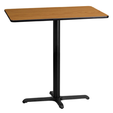 Flash Furniture XU-NATTB-2442-T2230B-GG Table 42"W X 24"D X 43-1/8"H Bar Height