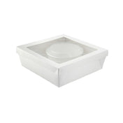PacknWood KRAYWH228 - VIP Meal Kit, Includes: (300) 210paper Box With Window, (360) 210PC750B Round Containers