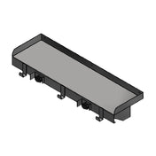 Winholt SSWMS82.3-MH - Wall Mounted Mop Holder Shelf, 8"W X 28"D X 4.5"H, Stainless Steel Construction