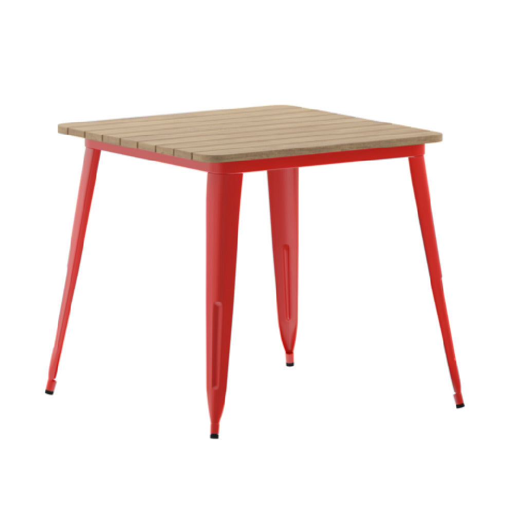 Flash Furniture JJ-T14619-80-BRRD-GG Declan Dining Table 31-1/2"W X 31-1/2"D X 30"H Square Table