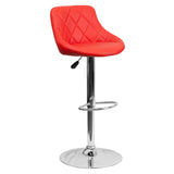 Flash Furniture CH-82028A-RED-GG Swivel Bar Stool Adjustable Height Contemporary Style