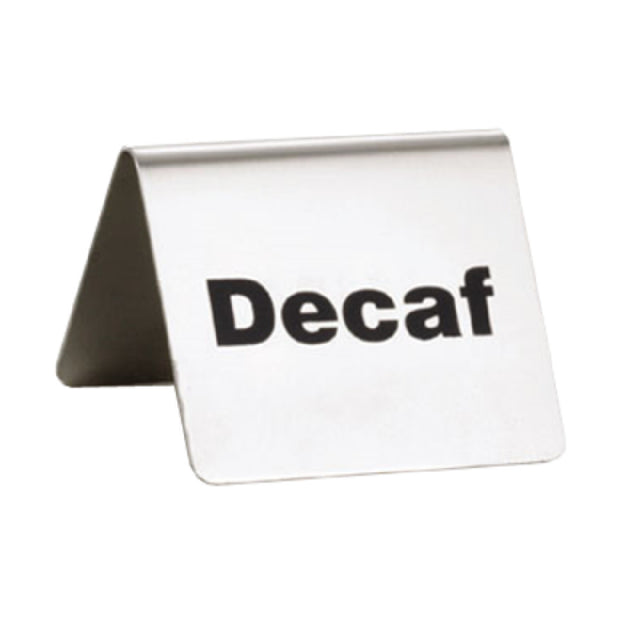 Tablecraft B2 Buffet Tent "Decaf" 2-1/2" X 2-3/4"