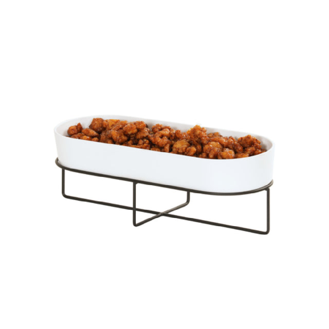 Cal Mil 23864-4-13 Madison Platter Riser 20.5"W X 8.25"D X 4"H Black Powder-coated Wire