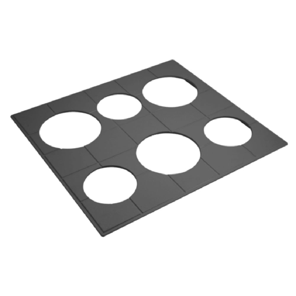 Bon Chef 52045SMOKEGRA - E Z Fit Custom Cut Tile, 19-1/8" X 20-13/16", With 6 Cutouts For (3) #9203 & (3) #9202