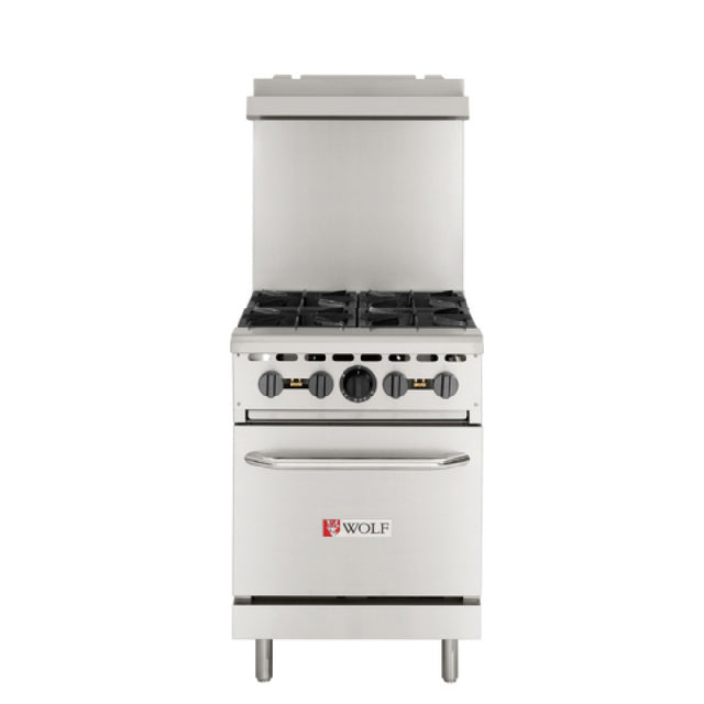 Wolf WX24-4BP-QS-COMMANDER (Quick Ship) WX Series Restaurant Range Propane Gas
