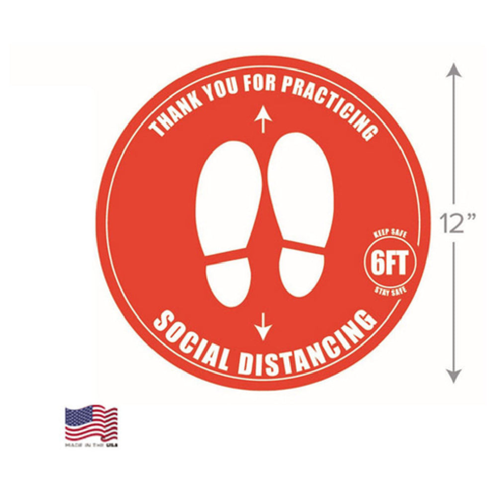 Spring USA SPFL-121125 Floor Decal "thank You For Practicing Social Distancing"