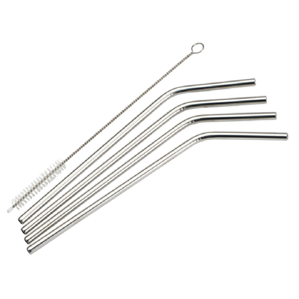 Winco SSTW-8C Drinking Straw Set 5-piece 1/4" Dia. X 8-1/2"H