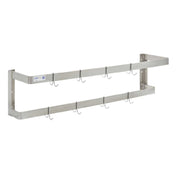 Hubert 29N-086 - CenPro Wall Mounted Double Line Pot Rack, 60", Stainless Steel