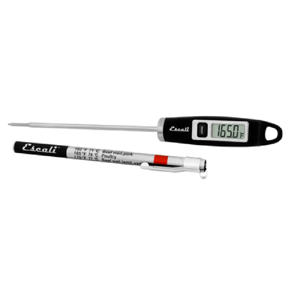 Carlisle THDGBK San Jamar Escali Gourmet Thermometer Digital 4-3/4" Stainless Steel Step Down Probe