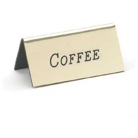 Cal Mil 228-1-011 Beverage Tent Sign (Coffee) 3"W X 1-1/2"H Gold