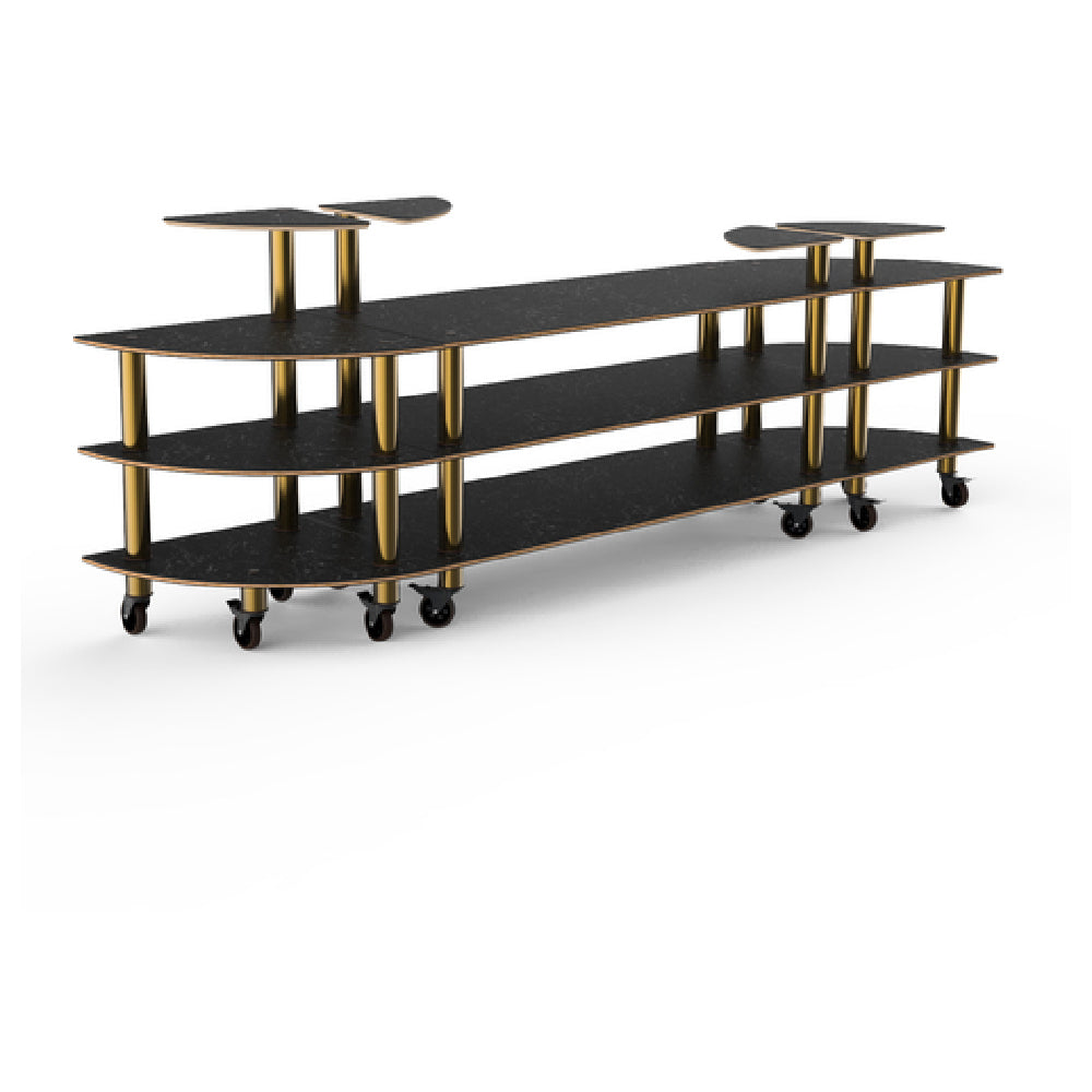 Steelite MGCMLB02MBXW Mogogo Buffet Solutions Modular Classic Buffet Station 3-tier