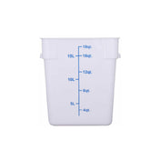 Hubert 29A-060 - Kratos® CenPro Square Food Storage Container, 18 Qt. Capacity, White