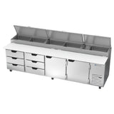 Beverage Air DPD119HC-6T Pizza Top Refrigerated Counter Four-section 119"W