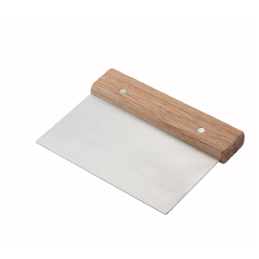 Winco DSC-3 Dough Scraper 6" X 3" Stainless Steel Blade Wood Handle