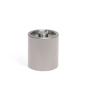 FOH RIB063BEL21 2qt Round London Ice Bucket Stone With Silver Lid Includes One RIB014BEL21-BTM 2qt London Ice Bucket Base Stone