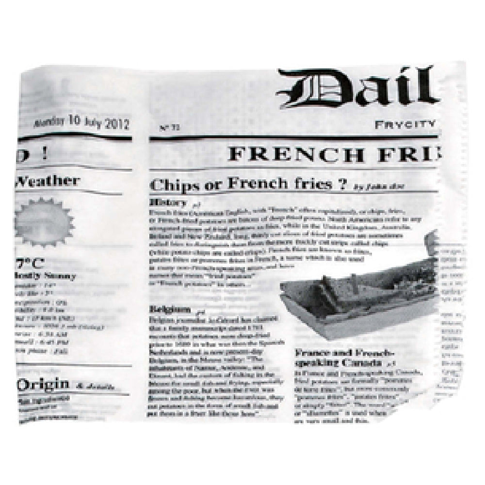 PacknWood 2CHPAPNEWS17 - Fryer Bag, 6.7" X 6.7", Square