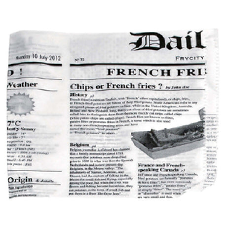 PacknWood 2CHPAPNEWS17 - Fryer Bag, 6.7" X 6.7", Square
