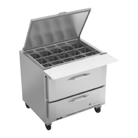 Victory VSPD36HC-15B-2 UltraSpec™ Series Big Top Sandwich Prep Table Powered By V-Core™