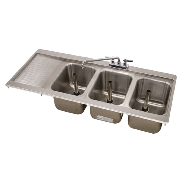 Advance Tabco DBS-43R Bar Sink Drop-in 48-5/16"W X 21-1/8"D X 11-8/10"H (overall)