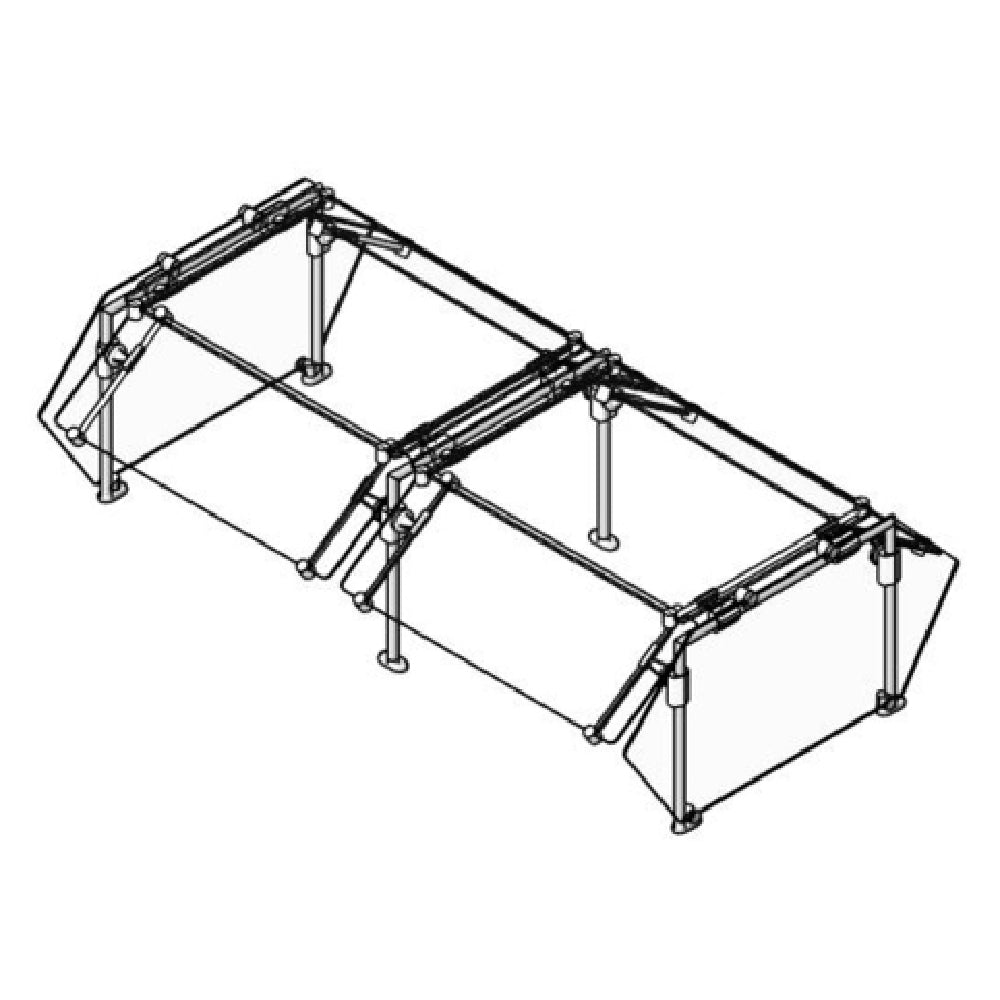 Eagle DCS5-SS-ST2 Spec-SHIELD™ Sneeze Guard Single Tier Dual-sided