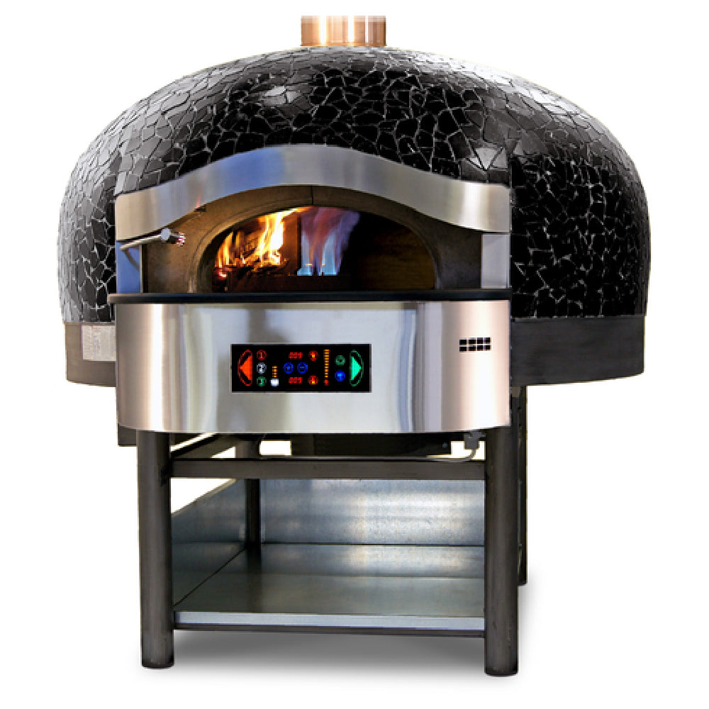 Rosito Bisani FGRI150-CM Morello Forni Rotary Wood/Gas Combo Fired Pizza Oven Hybrid (operates Gas Only Wood Only Or Combination Wood & Gas)