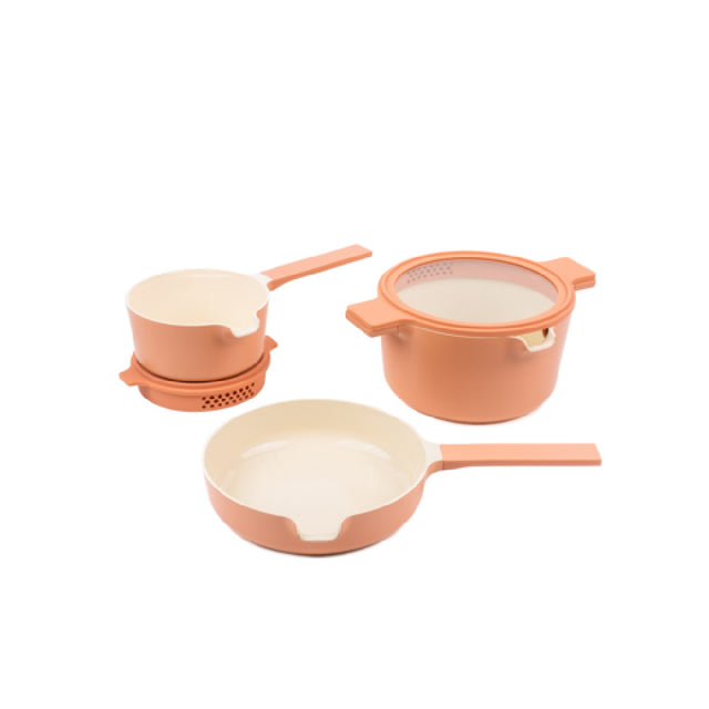 Allinox USA Inc. 101951 - 5 Piece Neat Nesting Set, Includes (1) 8.7'' Nonstick Frying Pan