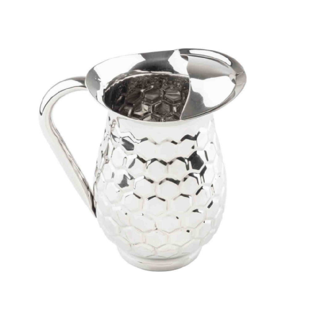 TableCraft Products 12853 - Hive Collection Pitcher, 2-1/2 Quart, Mirror/honeycomb Pattern