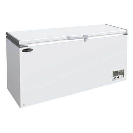 Serv-Ware SWCF-17 - Serv-Ware - Refrigeration - 17.7 Cubic Ft Chest Freezer White - 70.67" W X 28.94" D X 35.77" H - Temperature Display - Door Lid Light - Easy Access Drain Located On Front - Strong And Durable Well Placed Handle - Internal Round Edge Design For Easy Cleaning - Balanced Hinge Door Design To Hold From 35° To 70° Angles - Quick To Reach Freezing Temp - Quiet Running Design - Comes With Locking Lid