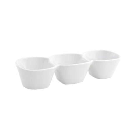 FOH BBO008WHP22 Mod® Divided Dish 3-compartment 12 Oz. (4 Oz. Per Bowl)
