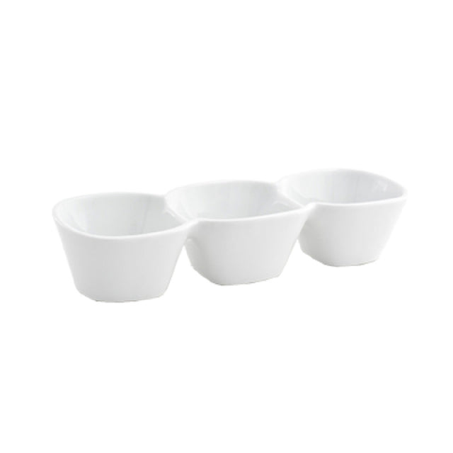 FOH BBO008WHP22 Mod® Divided Dish 3-compartment 12 Oz. (4 Oz. Per Bowl)