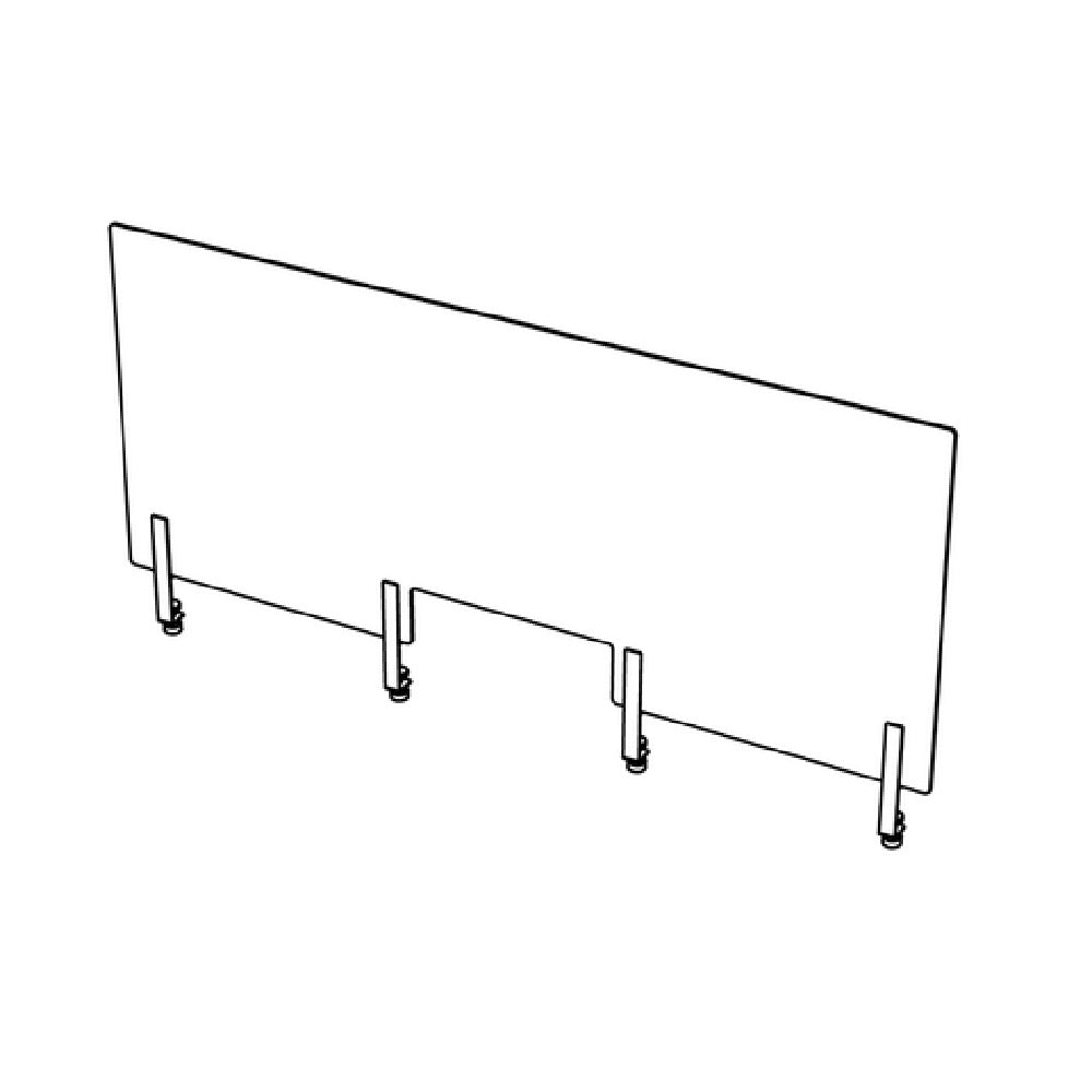 Bauscher Hepp VE-66052 - Venta®Sneeze Guard, Vertical Protection Shield With Aperture (dimension: 400 X 120 Mm) (sneeze Guard) Made Of Acrylic Glass (transparent)