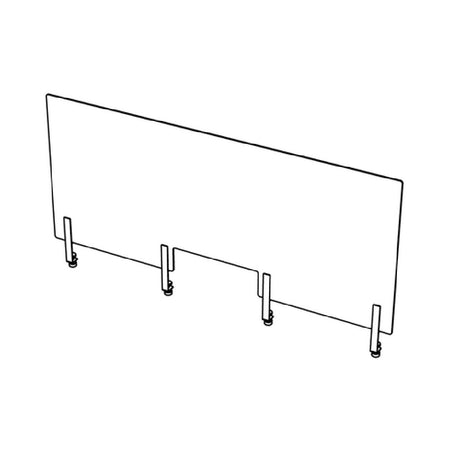 Bauscher Hepp VE-66052 - Venta®Sneeze Guard, Vertical Protection Shield With Aperture (dimension: 400 X 120 Mm) (sneeze Guard) Made Of Acrylic Glass (transparent)