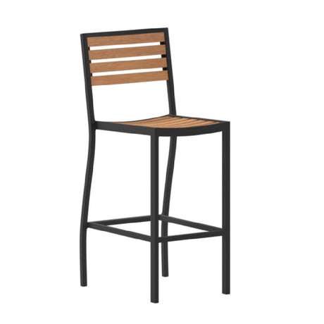 Flash Furniture XU-DG-HW6036B-GG Lark Bar Stool 300 Lb. Weight Capacity Slat Pattern Back & Seat