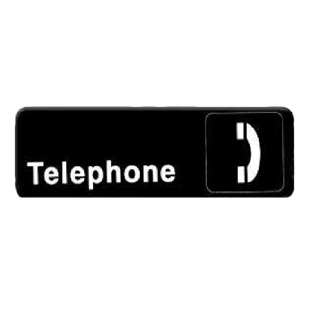 Thunder Group PLIS9328BK Information Symbol Sign 9" X 3" "Telephone"