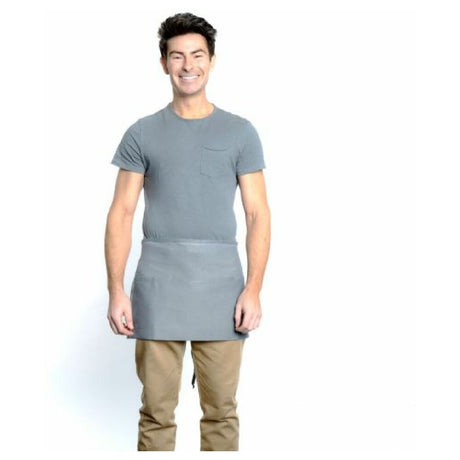 Chef Approved 167605WAFHGR Waist Apron 12" X 24" (3) Front Pockets