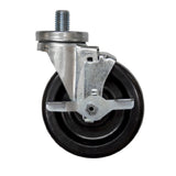 BK Resources 5SBR-9ST-PH-TLB - Oven Caster, 5" Diameter Expanding Stem, 3/4" X 10 X 1" Threaded Stem