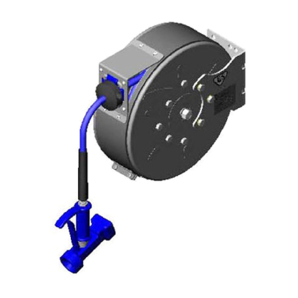 T&S Brass B-7222-C05 Hose Reel System Enclosed 3/8" X 30' Hose With Stainless Steel Front Trigger Spray Valve (with A 5/16" Orifice)