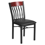 Flash Furniture XU-DG-60618-MAH-BLKV-GG Hercules Eclipse Series Restaurant Chair