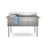 Koolmore KM-SC182414-N3 Sink 3-compartments 60"W X 30"D X 43.2"H Overall Size